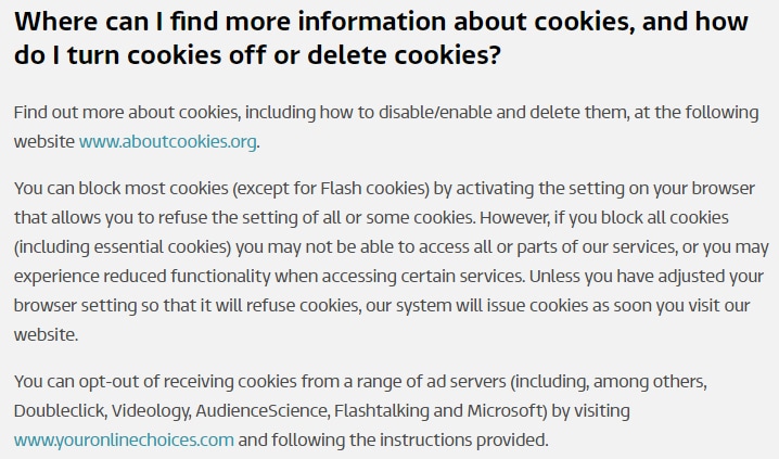 ITV Cookie Policy: How to turn off or delete cookies - manage cookies clause