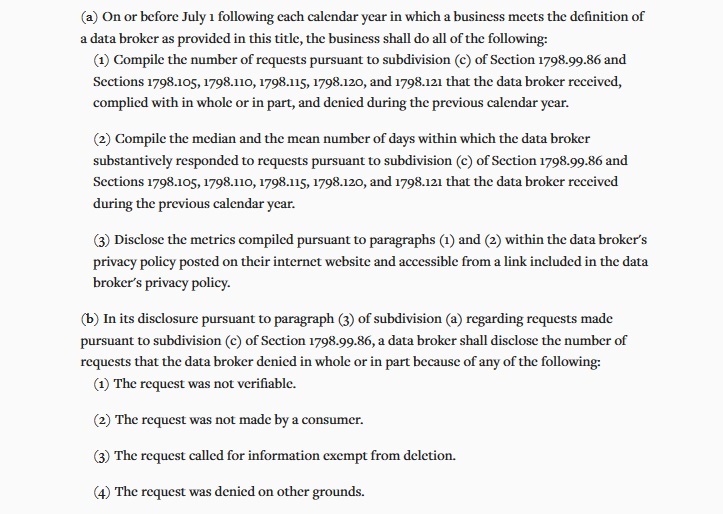 California Delete Act: List of requirements