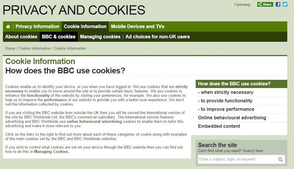 BBC: How Does BBC Use Cookies