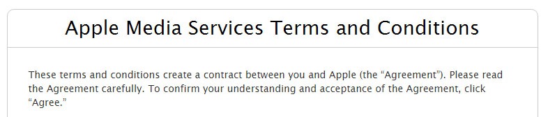 Apple Media Service: Terms & Conditions as name