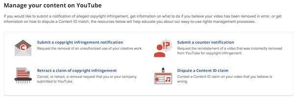 YouTube submit Copyright Infringement