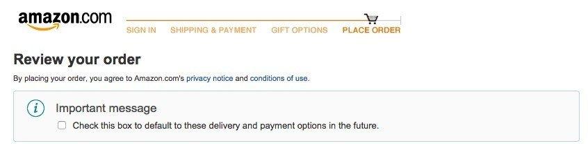 Amazon: By placing an order, you agree