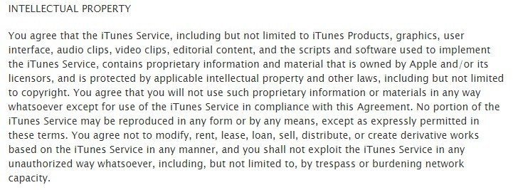 Apple iTunes Store Intellectual Property