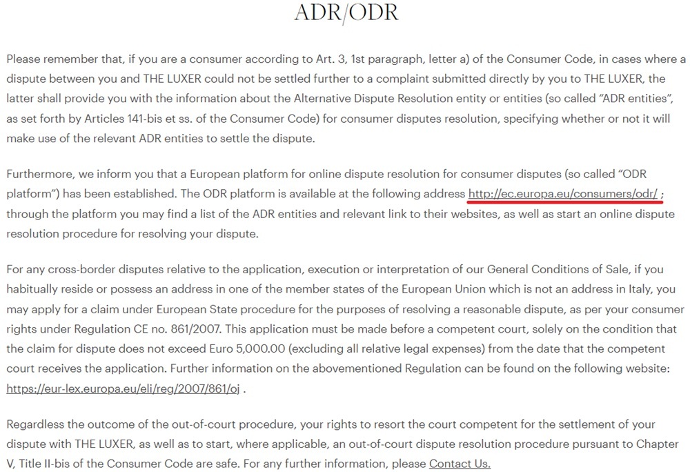 Roger Vivier ODR page