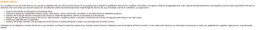 BillDesk: Client behavior provisions in Privacy Policy