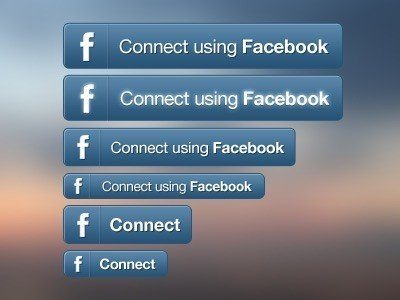 Examples of Facebook Connect button