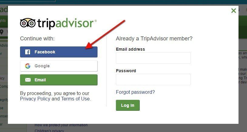 Facebook login button disappearing from websites on privacy concerns