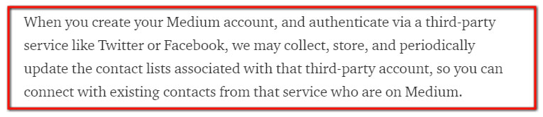Medium Privacy Policy: If you authenticate via Twitter