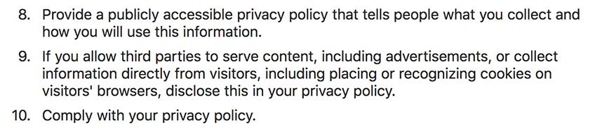 Instagram Platform Policy: Social login privacy requirements