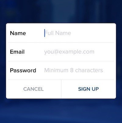 Coinbase iOS app: Step 1 to create account