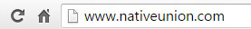 Native Union: The URL address bar has http