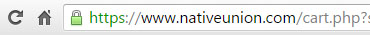 Native Union: Switched https in URL address bar