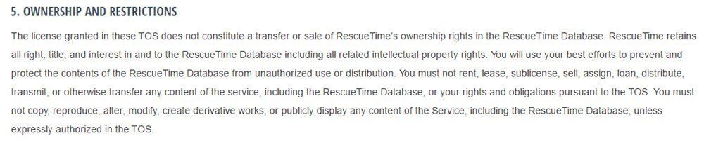 RescueTime Terms of Service: Ownership and Intellectual Property
