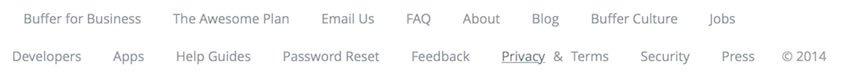 Buffer Website Footer
