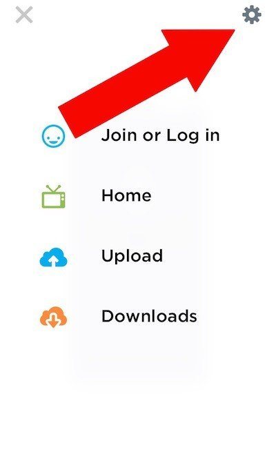 Vimeo iOS App: Settings Icon